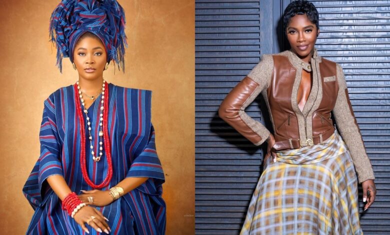 A collage of Kie Kie and Tiwa Savage