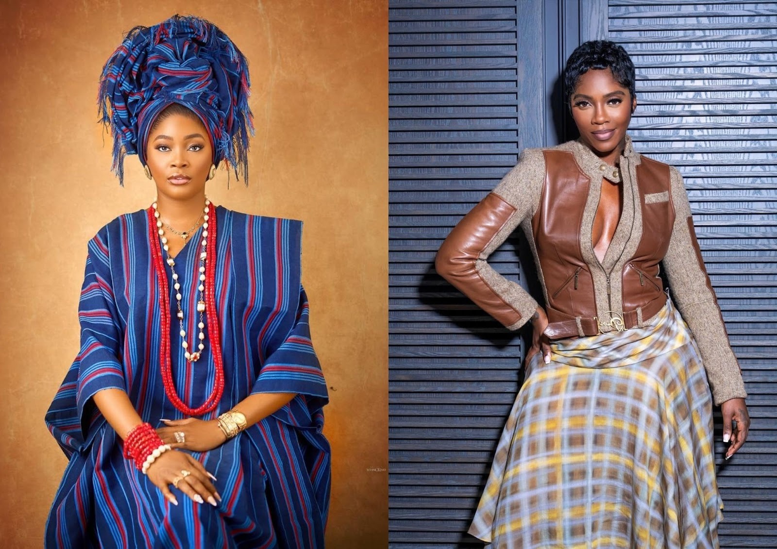 A collage of Kie Kie and Tiwa Savage