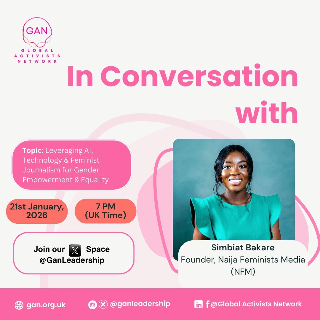 X space event flyer. Photo source: Global Activists Network (GAN)