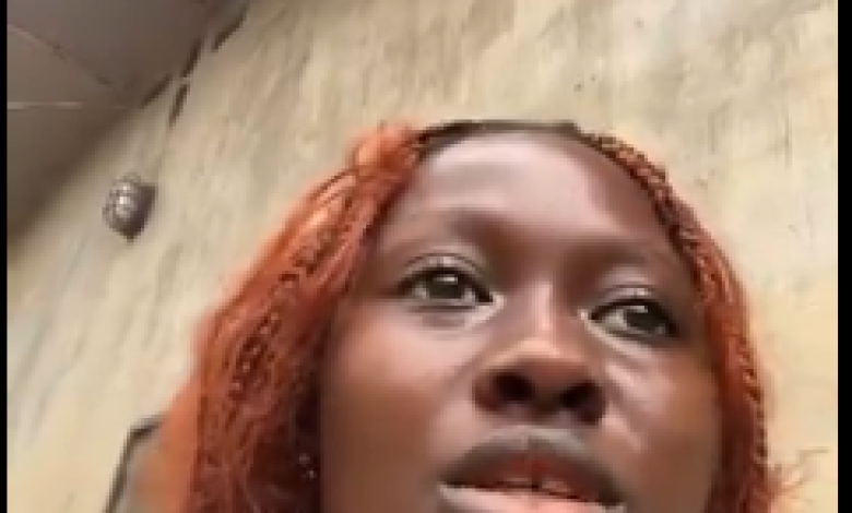 Screenshot from video of the young lady sharing her story