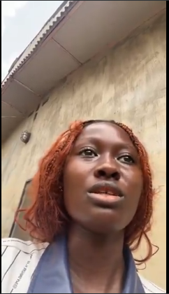 Screenshot from video of the young lady sharing her story