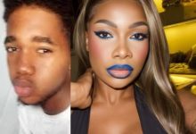 A collage of Tacha and the Twitter X user