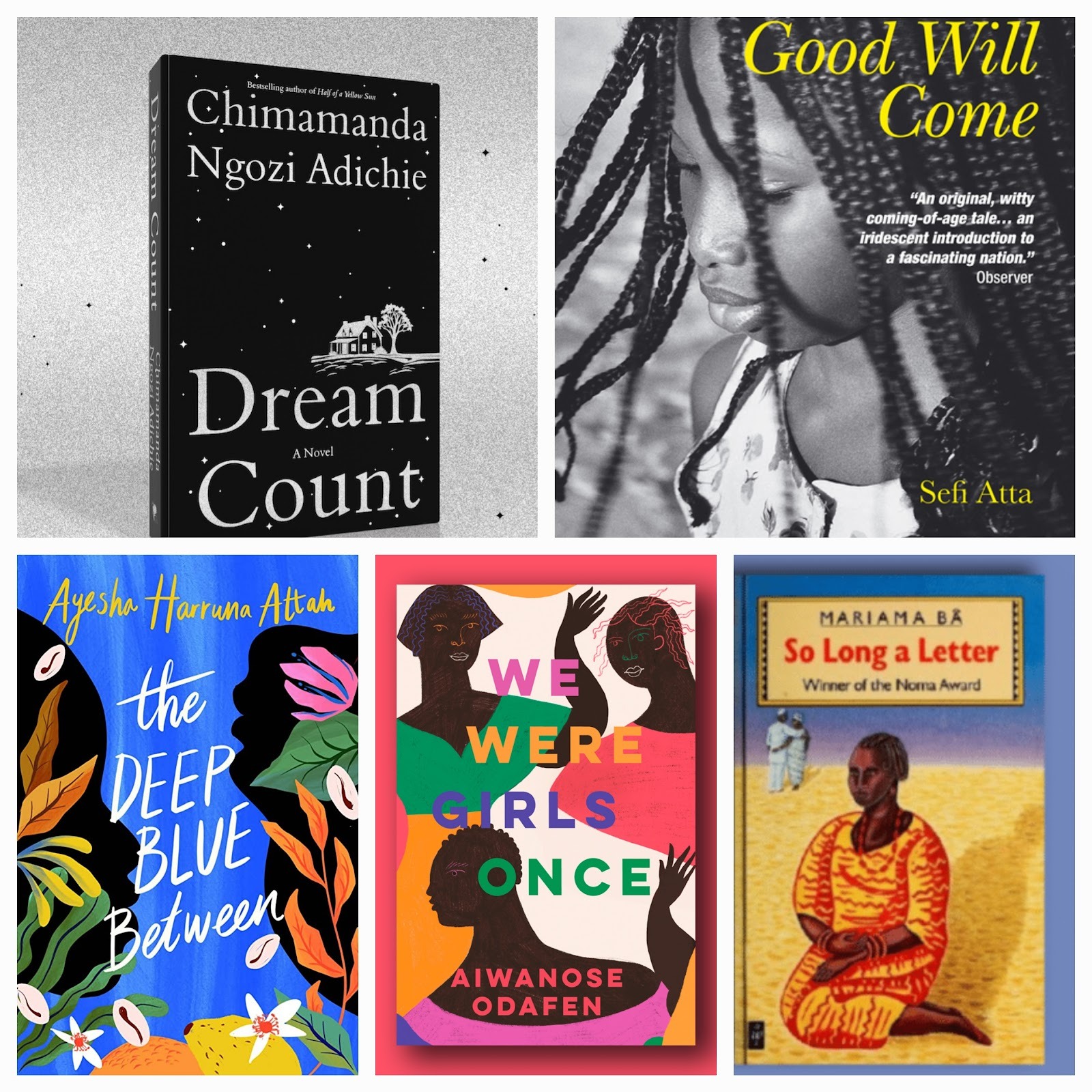 Photo collage of African Books