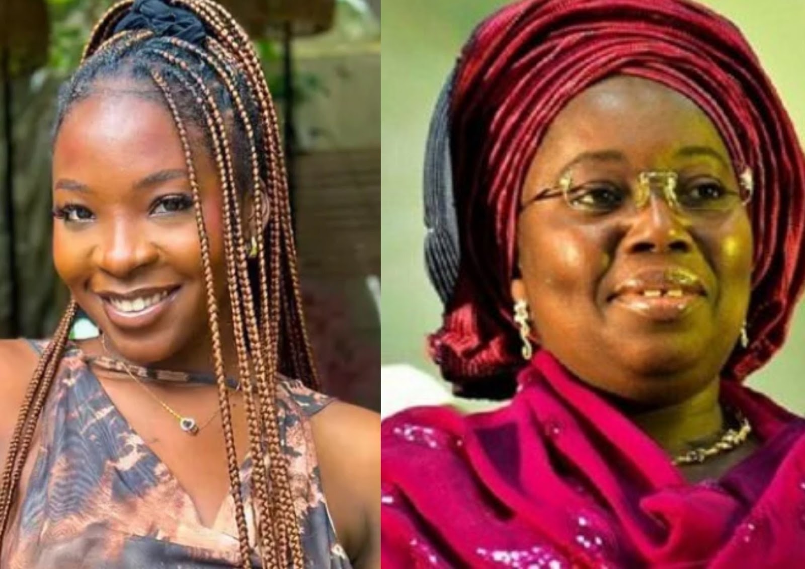 A collage of the victim, Ifunaya Nwangene, and the lawmaker who facilitated the policy, Senator Idiat Adebule.