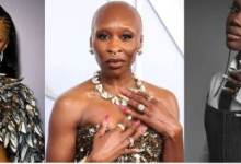 Photo collage of Tyla, Doechii and Cynthia Erivo