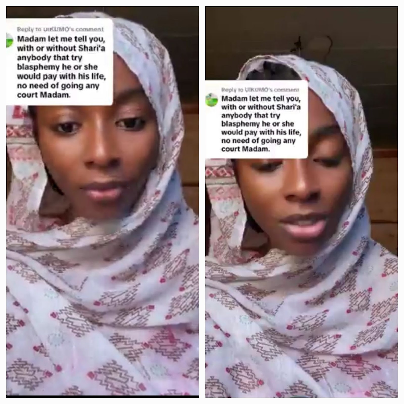 The picture of the non-muslim woman. Photo credit: NFM