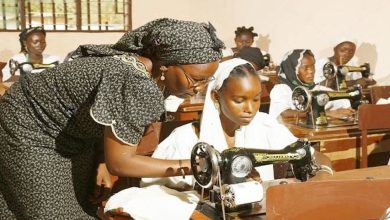 Nigerian women learning tailoring at a skill acquisition centre. Photo credit: Web