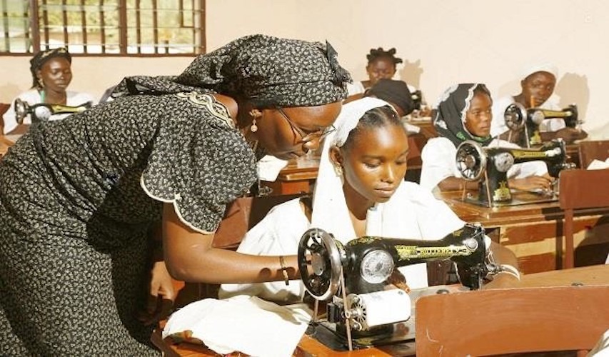 Nigerian women learning tailoring at a skill acquisition centre. Photo credit: Web