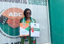 Princess picks ADC nomination form to contest for Lagos State governorship election