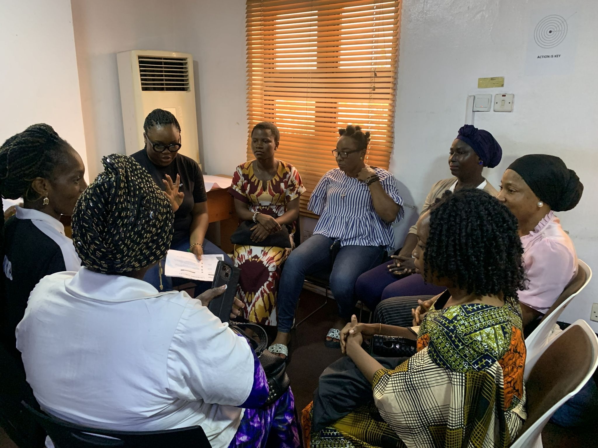 A listening circle event for mothers with disabilities organised by The Mum Bridge. Photo credit: Naija Feminists Media.