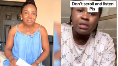 A screenshot from video of Nigerian women reviewing products 