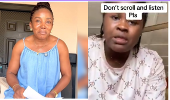 A screenshot from video of Nigerian women reviewing products 