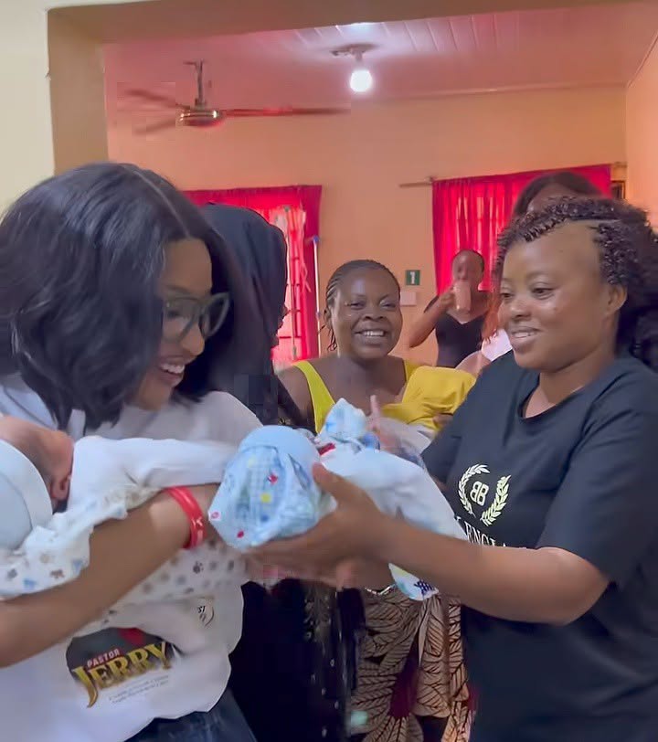 Tonto Dikeh Clears Hospital Bills for Newborns in Abuja