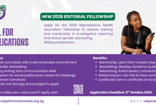 Call for Applications: Naija Feminists Media 2026 Editorial Fellowship on Reproductive Health 2 Call for Applications: Naija Feminists Media 2026 Editorial Fellowship on Reproductive Health