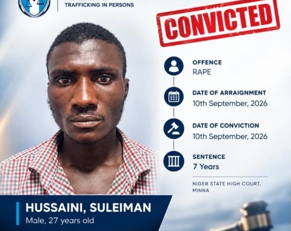 Nigerian Man, Hussaini Suleiman Sentenced for Raping 8-Year-Old Girl in Minna