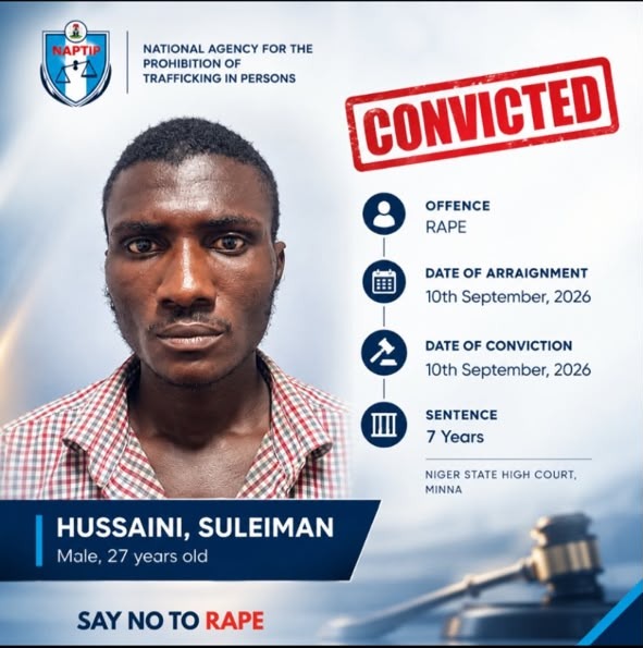 Nigerian Man, Hussaini Suleiman Sentenced for Raping 8-Year-Old Girl in Minna